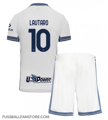 Inter Milan Lautaro Martinez #10 Replik Auswärtstrikot Kinder 2024-25 Kurzarm (+ Kurze Hosen)